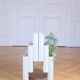 Porte-revues de Giotto Stoppino pour Kartell blanc 4675, Italie 1970.