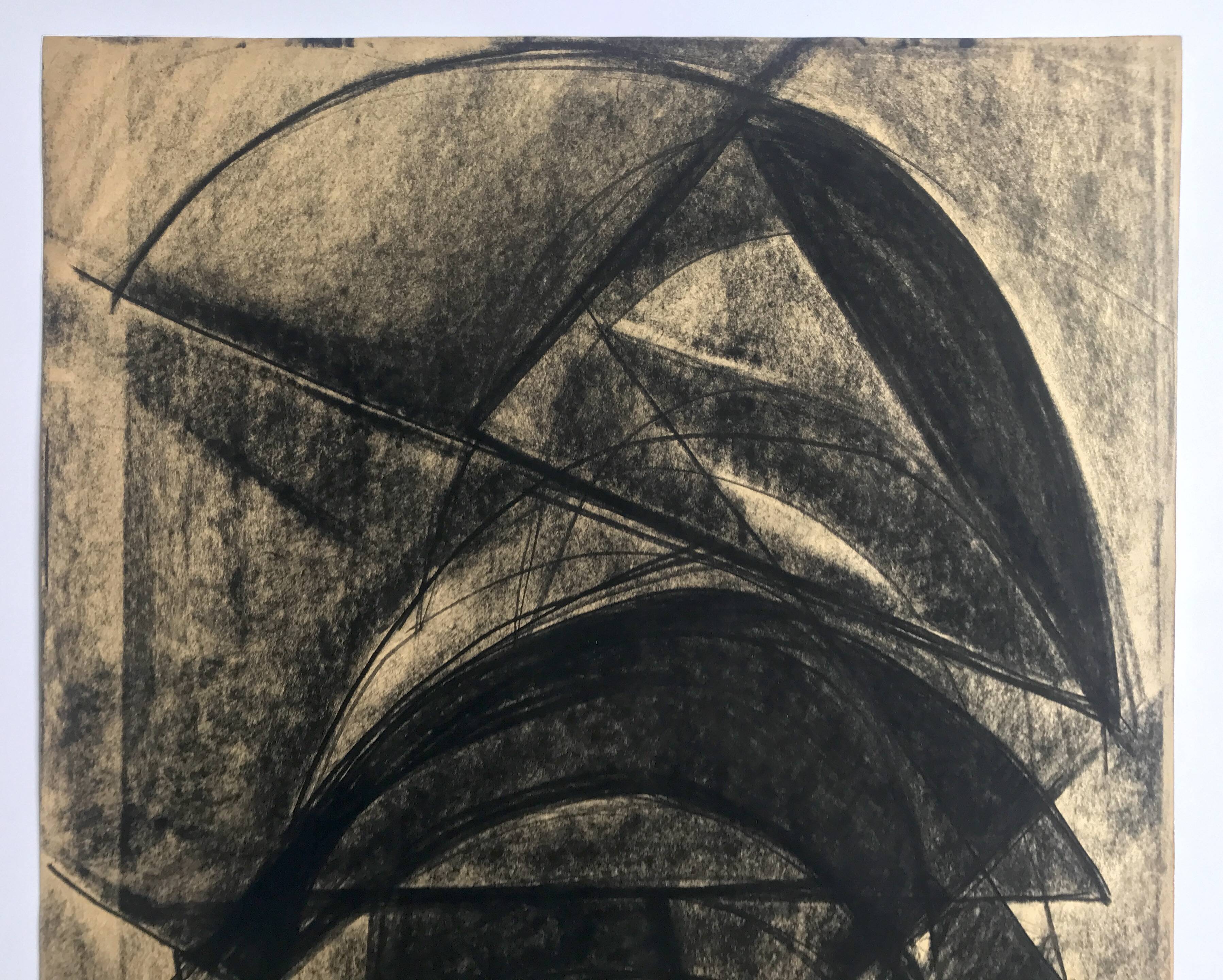 heide lindecke, untitled, circa 1960-70. charcoal on paper