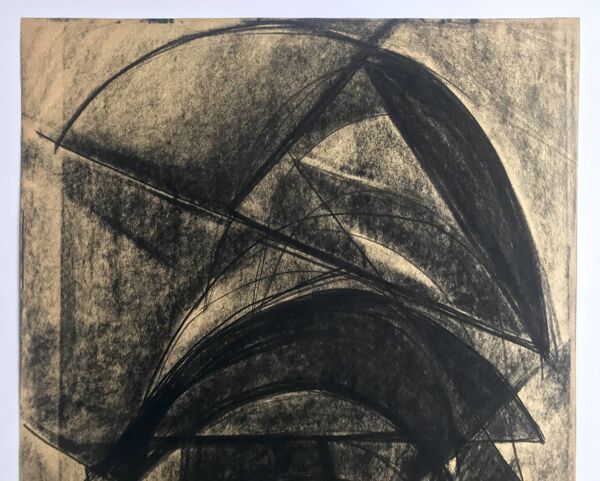 heide lindecke, sans titre, vers 1960-70. fusain sur papier
