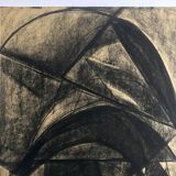 heide lindecke, untitled, circa 1960-70. charcoal on paper