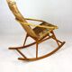Mid-century rattan rocking chair, 1960s