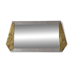 miroir art déco en bois
