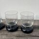 4 verres à eau noirs 1990