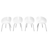 White Fjord Moroso Chairs by Patricia Urquiola, 2002, Set of 4