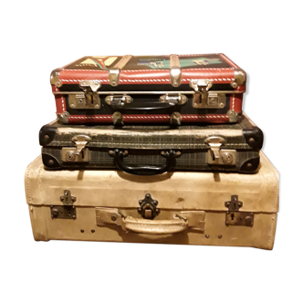 Lot de valises vintage années 50/60
