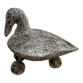Jouet canard à roulettes