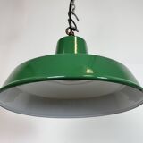 Industrial Green Enamel Factory Pendant Lamp , 1960s