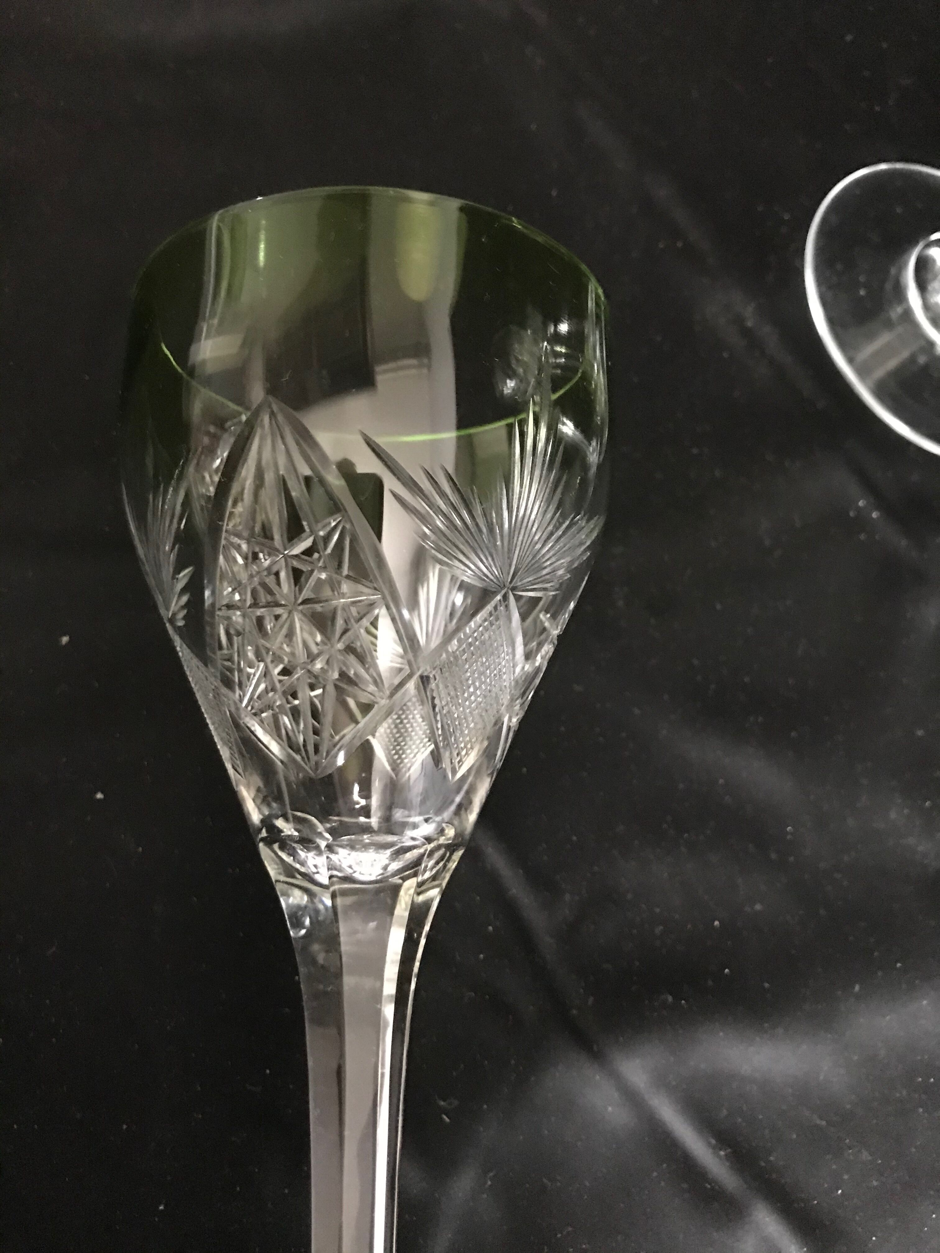 Roemer wine glasses in crystal