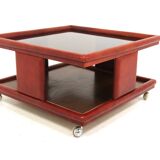 Leather coffee table, Italy, 1970