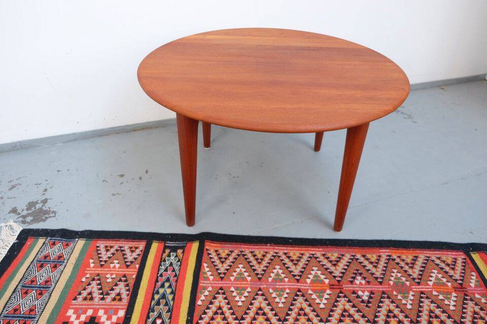 Table basse Wikkelso, teck, années 1960/70, Danemark