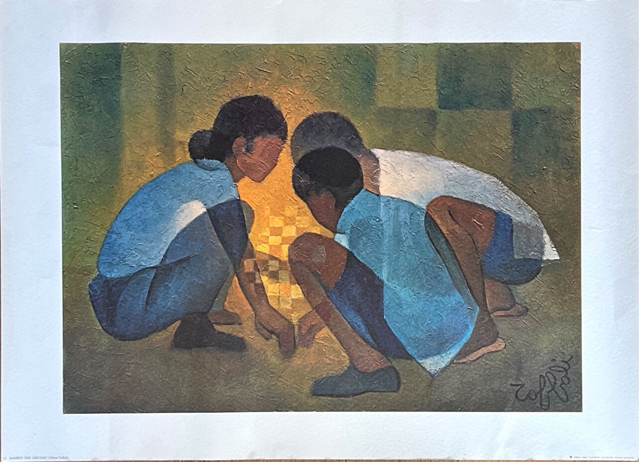 Poster "Les enfants au checkier" by Louis Toffoli