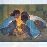 Poster "Les enfants au checkier" by Louis Toffoli