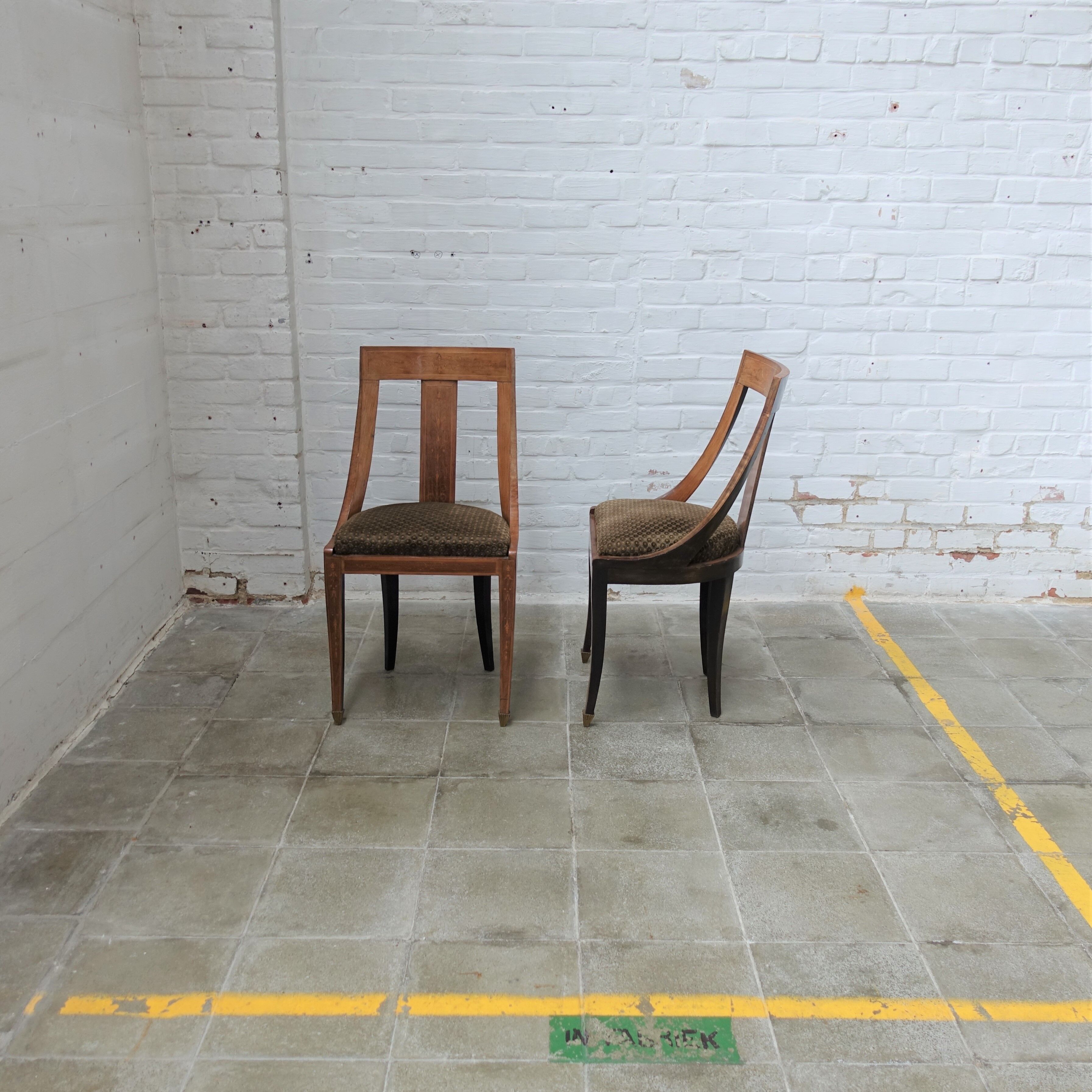 Art deco walnut chair