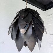 Brutalist suspension Jansen metal welded flower