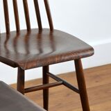 Suite of 4 chairs Stockholm Ikea vintage 1960s