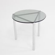 Side table with frame in chrome and glass 1960 s