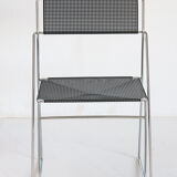 Vintage X-Line chair in enamelled and chromed metal by N.J. Haugesen for Bent Krogh