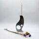 Brushed aluminum "Space Age" candlestick/vase, 1970s