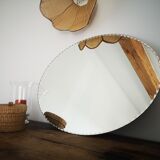 Mirror oval and bevelled 71.5 x 51.5