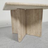 1980s travertine coffee table
