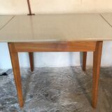 Kitchen table 1960's with extensions, formica and base wood compass