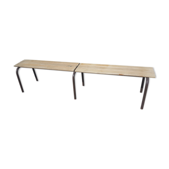 Banc d' école ou de vestiaire Mullca vintage
