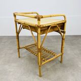 Vintage rattan bedside 60s