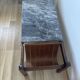 Table basse marbre et bois années 70