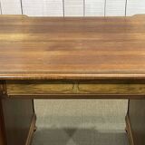 1950s English desk in walnut and oak