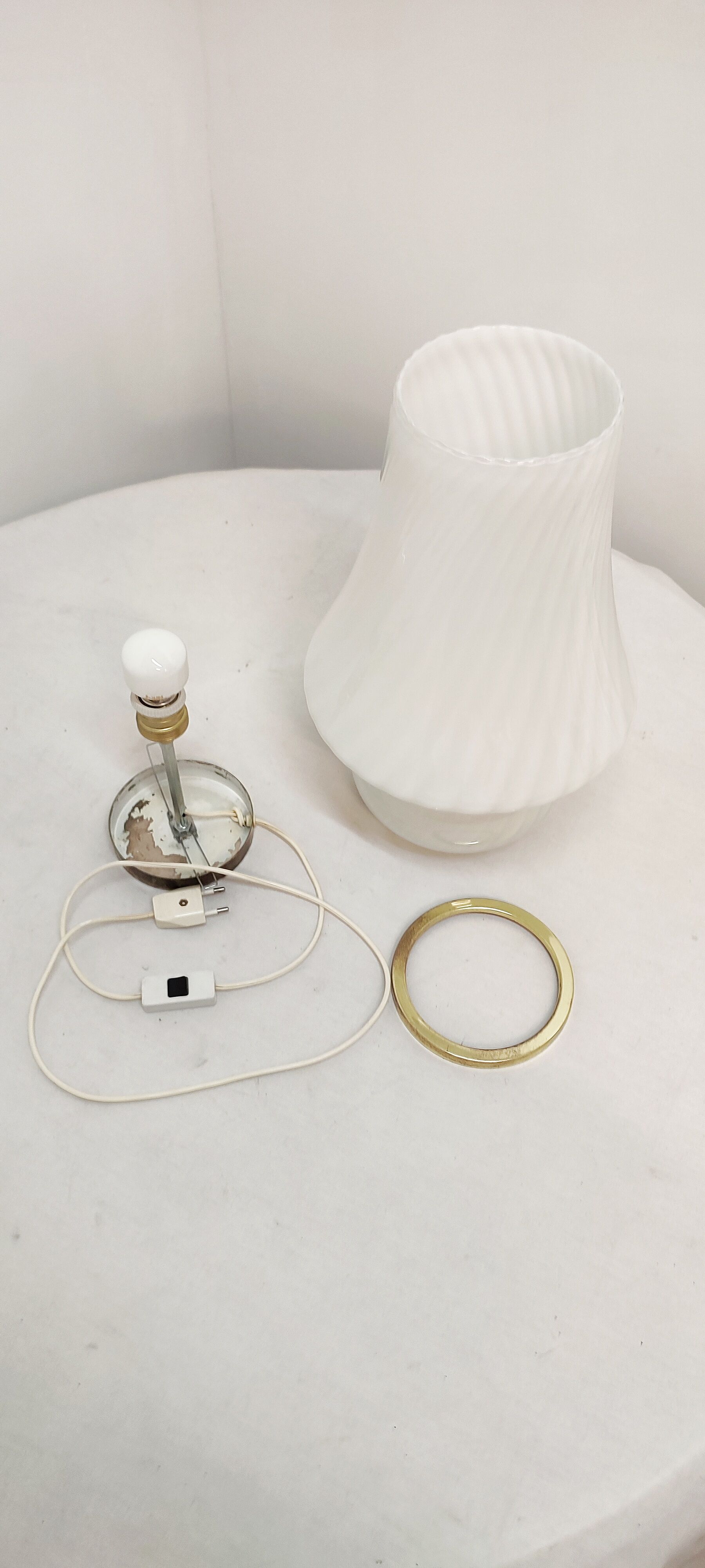 Lampe de table en verre de Murano « champignon ». Italie, années 1970.