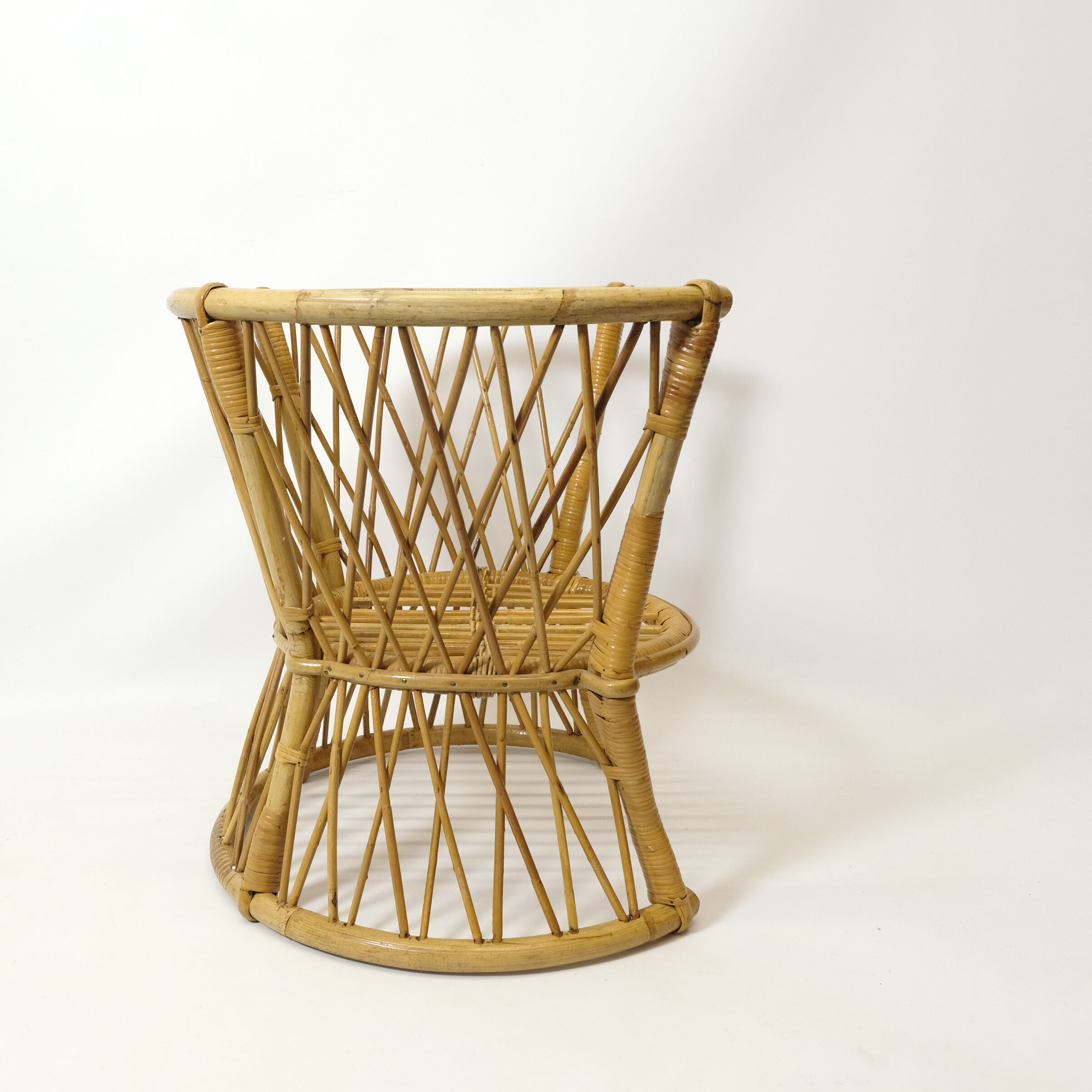 Rattan children's chair from the 1960s to 1970