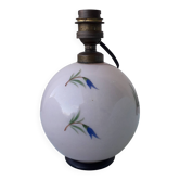 Lamp base in pink opaline