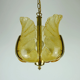 Carl fagerlund mid century pendant lamp brass amber glass orrefors 1960s chandelier
