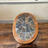 Oak coffee table with stone top