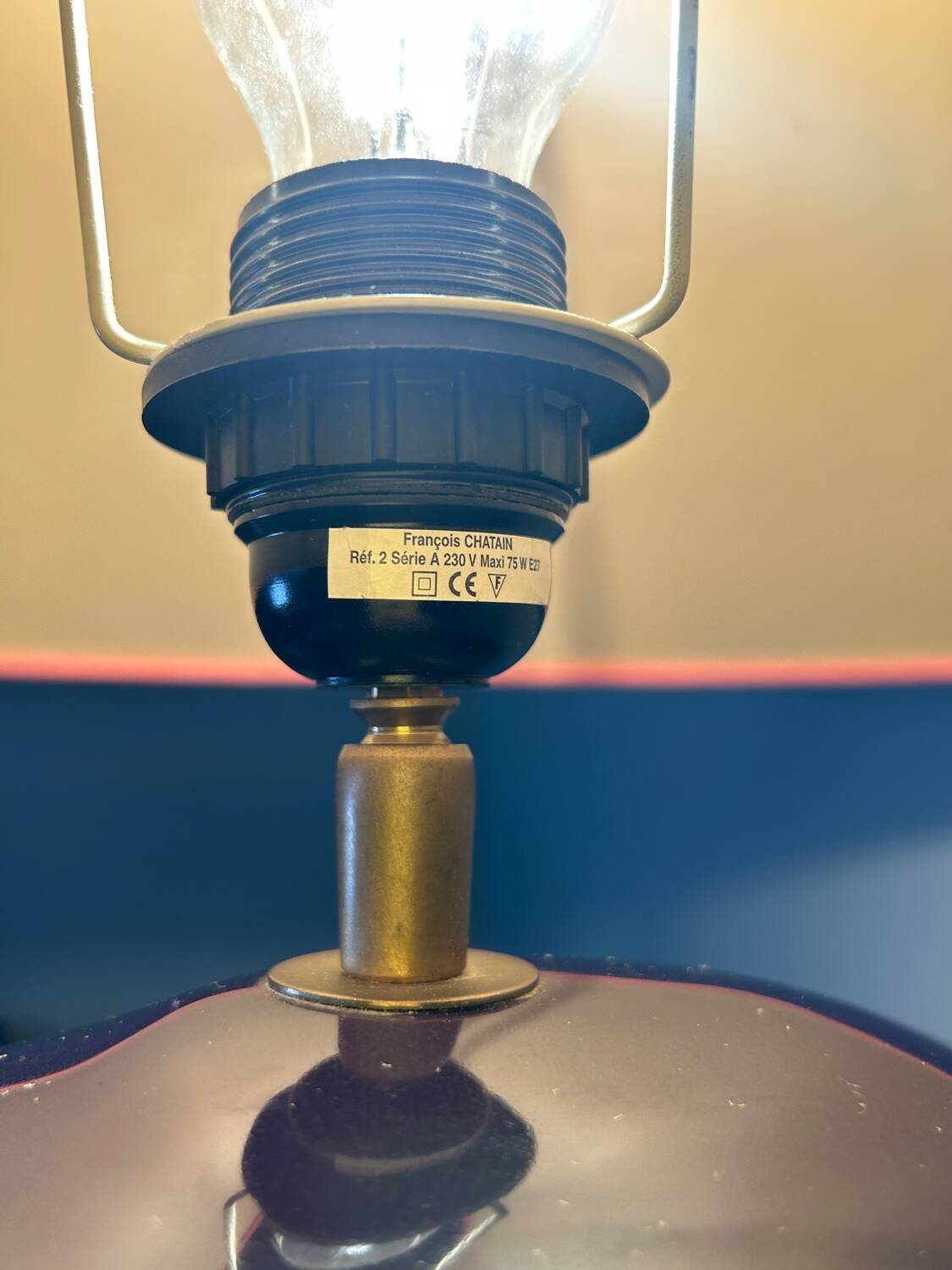 Large pebble lamp François Chatain 80s