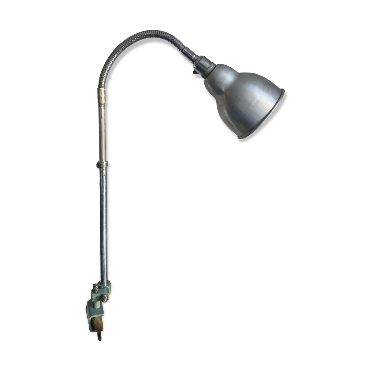 Vintage 1950s industrial workshop factory lamp KI-E-KLAIR design - 80 cm