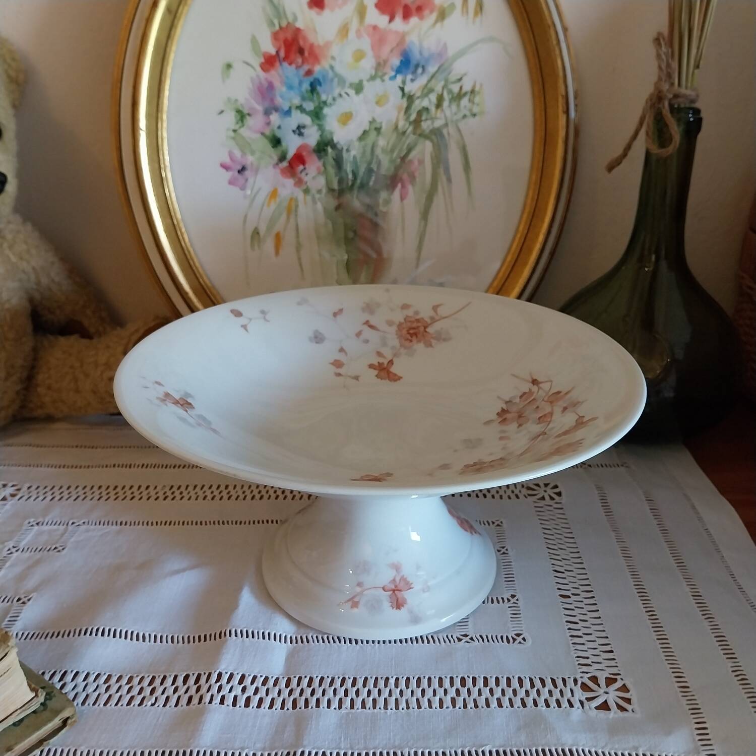Old porcelain fruit bowl