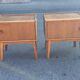 Set of 2 Danish oak bedside tables, 1940s