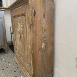 One-door stripped pine sideboard