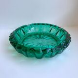 Cendrier en verre vert années 60-70
