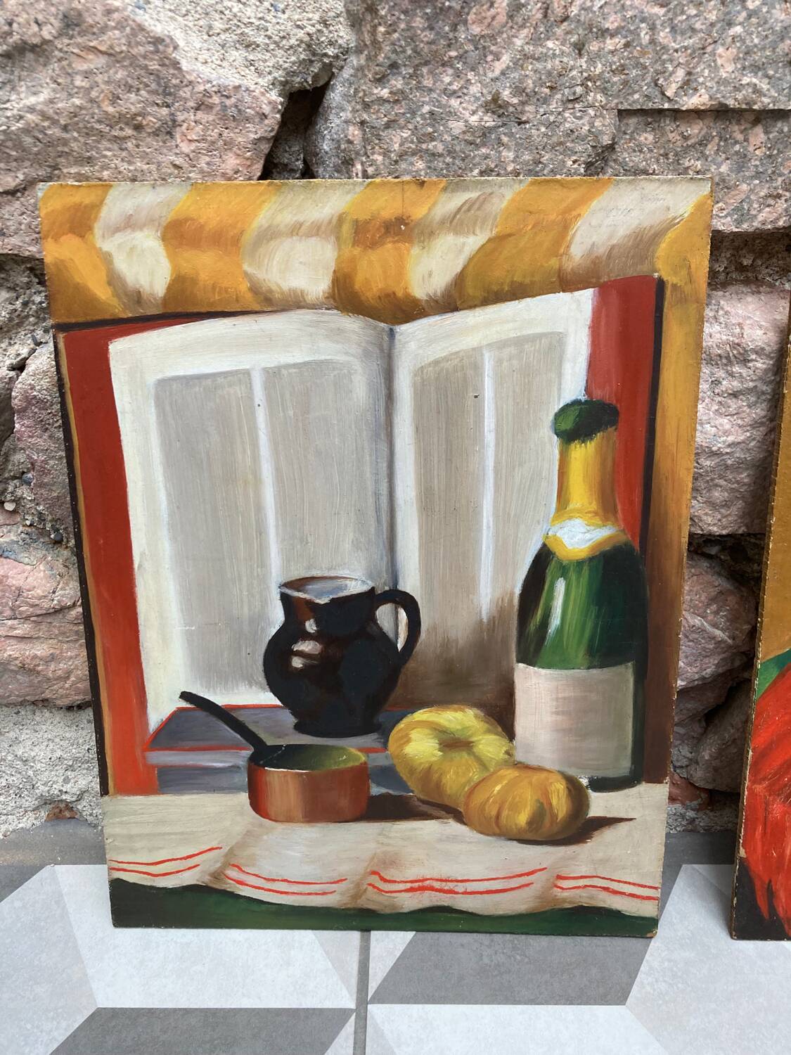 2 still lifes "Old-fashioned kitchen"