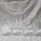 8 Bohemian crystal champagne flutes