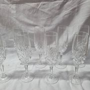 8 flutes a champagne en cristal de Bohême