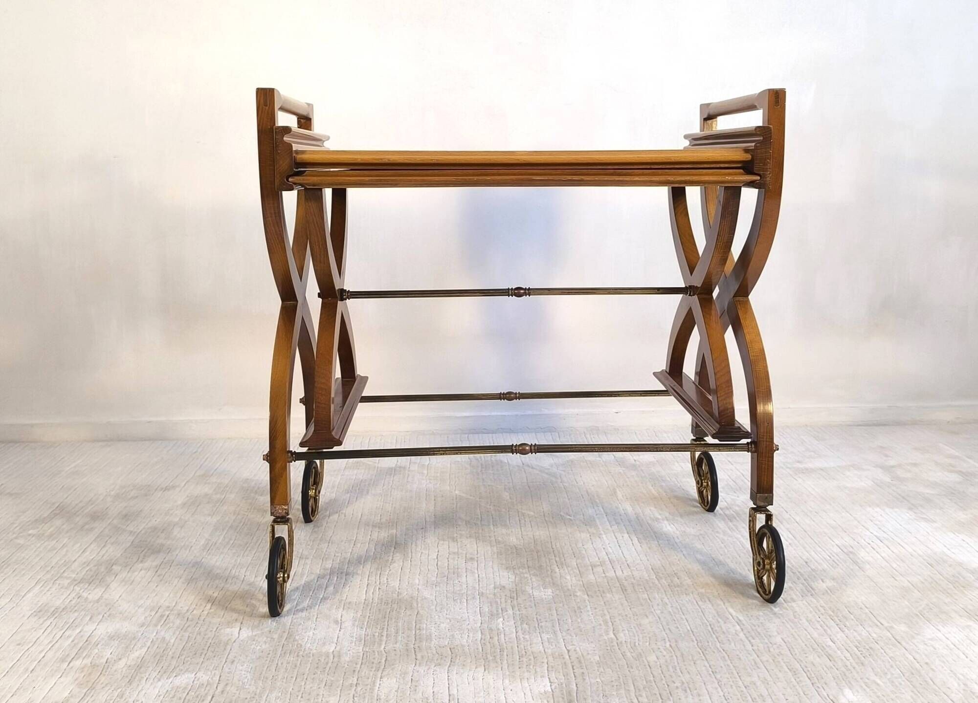 Beautiful pair of vintage teak tables – Serving table - Benoit-Guyot Lyon