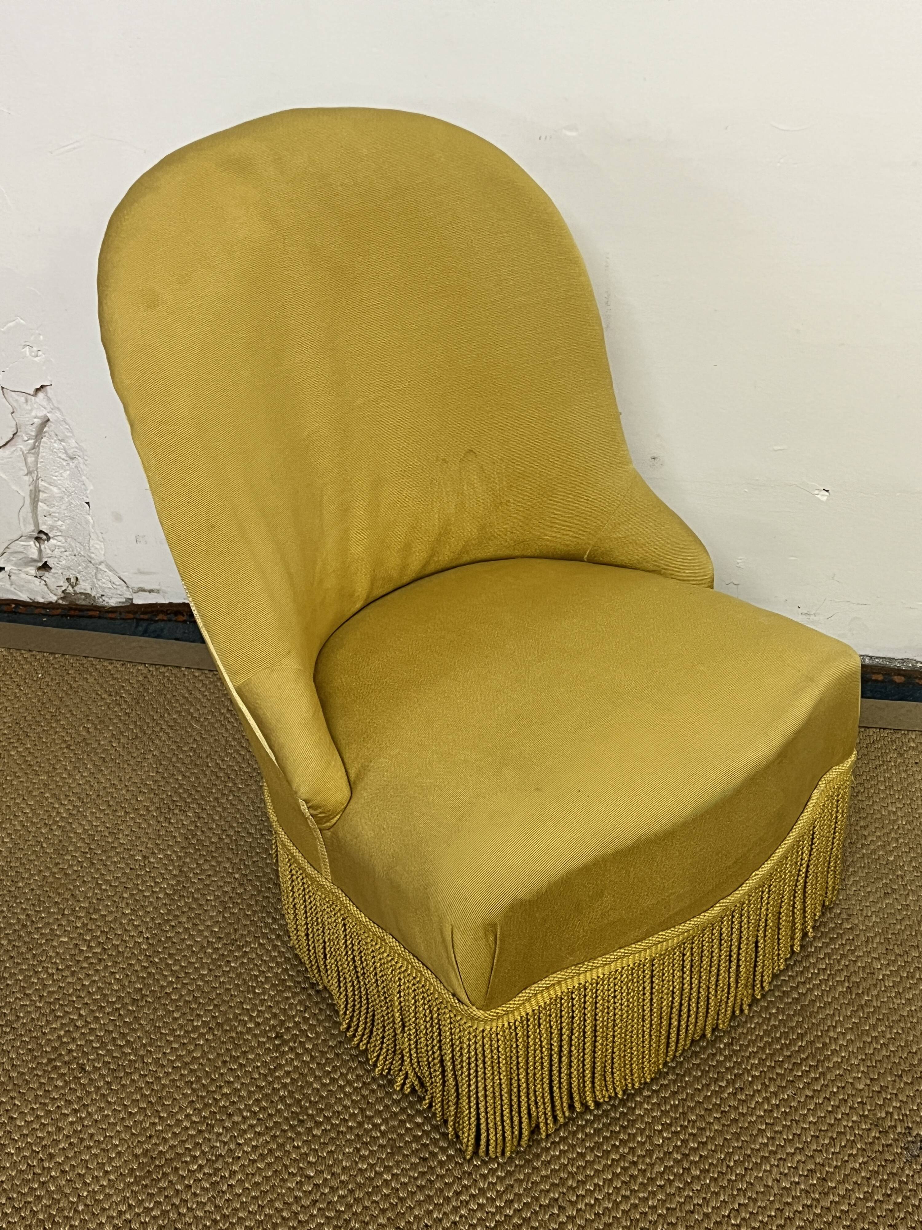 Mustard toad armchair