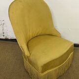 Fauteuil crapaud moutarde