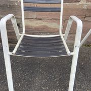 Set of 8 vintage terrace garden chairs 1970