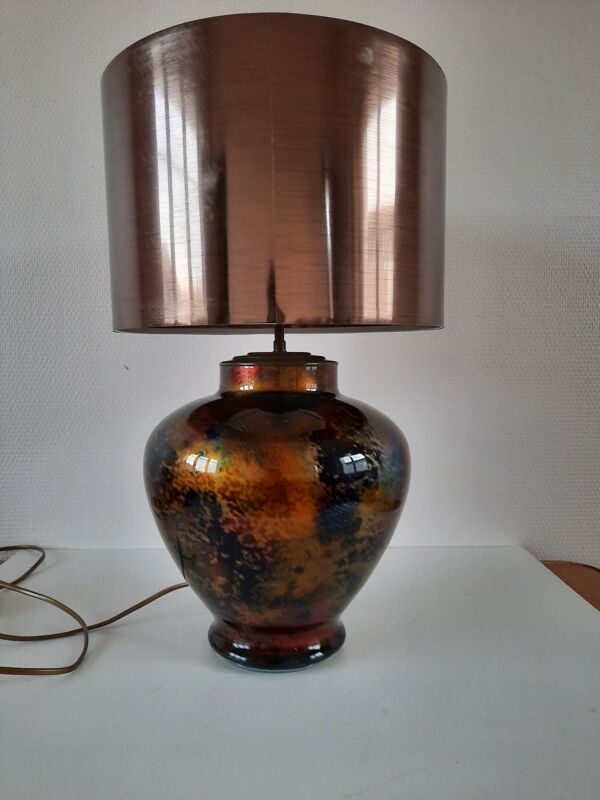 Lampe laque line années 70 pièce unique