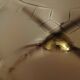 Gold table lamp in Art Deco glasswork