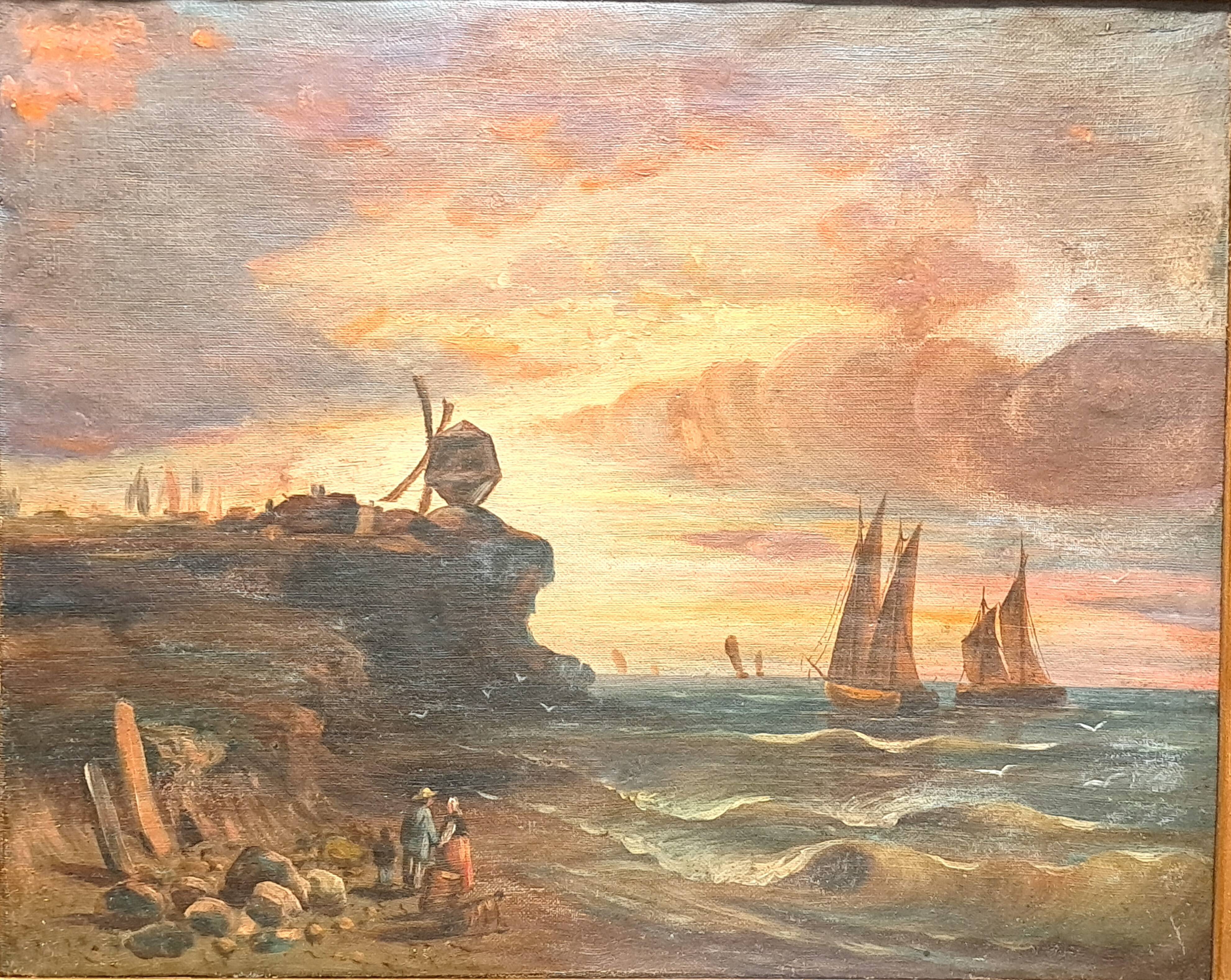 Pair of Impressionist paintings Oil on canvas Dutch marine